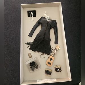 Franklin Mint Marilyn Monroe Black Fringe Doll Dress, Some Like It Hot